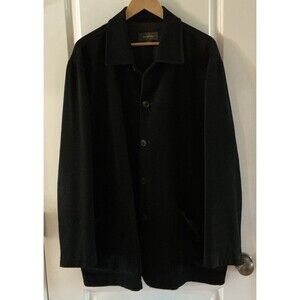 Z Zegna Black Chore Jacket‎ XL 54 Made in Italy Wool Cotton Workwear Overshirt
